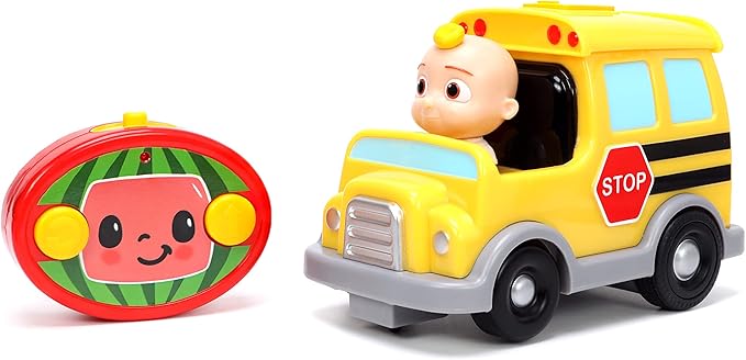 Jada Toys Cocomelon 7.5" School Bus RC Remote Control Car, Toys for Kids