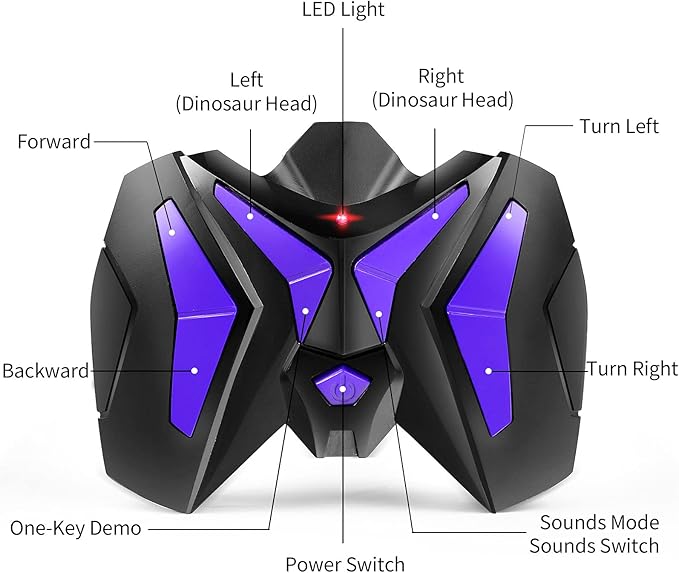 TEMI Remote Control Dinosaur Toys for Boys 3 4 5 6 7 8 Years, Electrical Stunt RC Walking Dinosaur Toy with Light and Sound, Rechargeable Battery, 360° Rotating, Birthday Toys for Kids