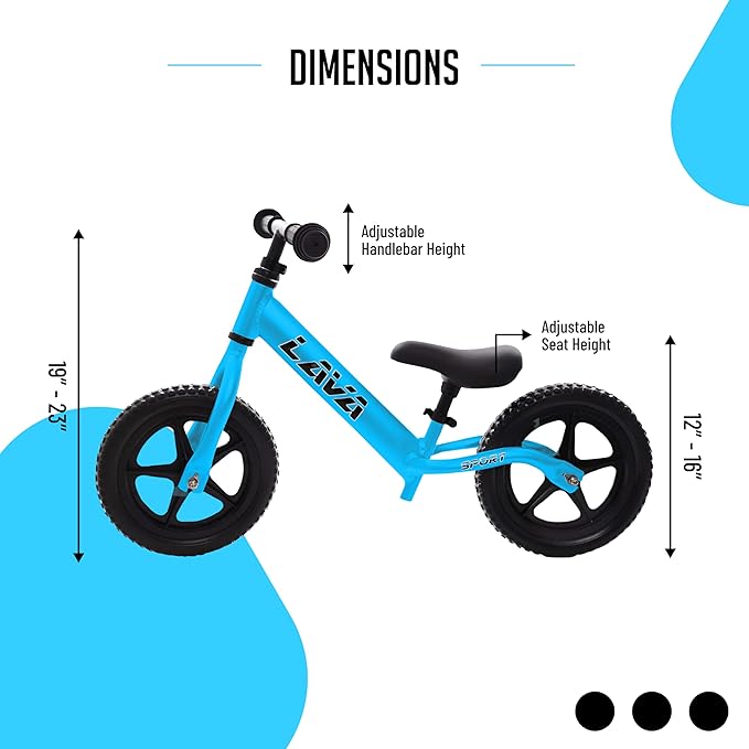 Balance Bike - Lightweight Aluminium Toddler Bike for 2, 3, 4, and 5 Year Old Boys and Girls - No Pedal Bikes for Kids with Adjustable Handlebar and Seat, EVA Tires - Training Bike