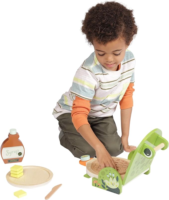 Manhattan Toy Ribbit Waffle Maker Toddler & Kids Pretend Play Cooking Toy Set