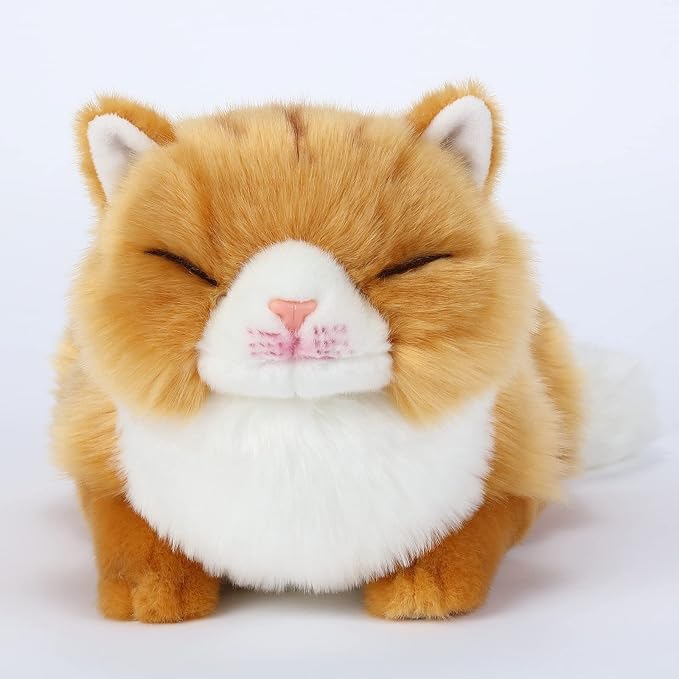 Adorable Stuffed Animals Cat -Handmade Plush Soft Cat -Present Gift for Boys/Girls (Tabby Cat)