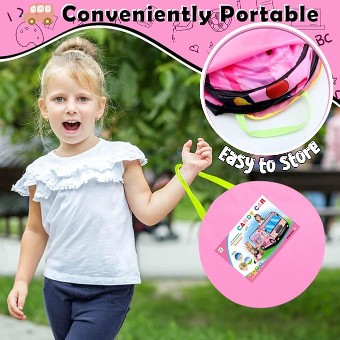 Pop up Play Tent for Kids Aged 1-3 Years Old Boys and Girls : Ice Cream Playhouse Toy Play Tents for Toddlers 3-5 Kids Tent Indoor Outdoor Playhouse Toys for 1 + Year Old, Ice Cream