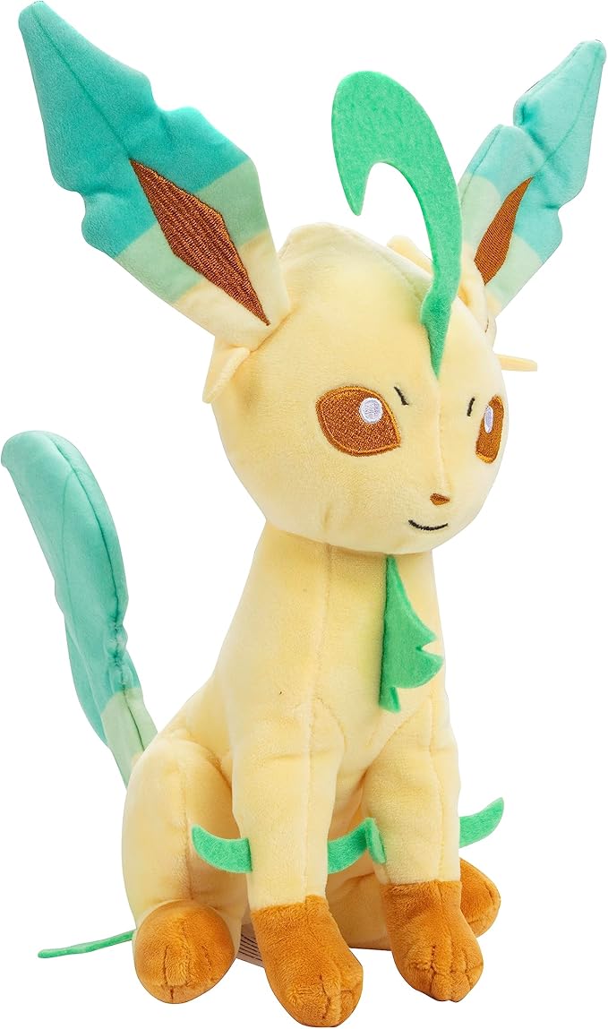 Pokémon 8" Leafeon Plush - Officially Licensed - Eevee Evolution Figure - Authentic Soft Stuffed Animal Toy - Gift for Kids, Boys, Girls - 2+