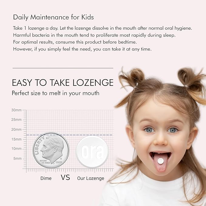 Kids Dental Probiotics for Anti-Cavity + Healthy Teeth and Gums, 8 Billion CFU Probiotics for Oral Health, Yogurt Flavor 1-PK