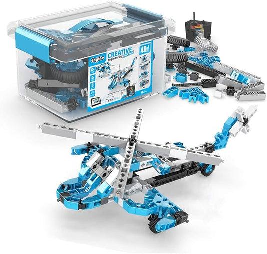 Engino- Creative Engineering Stem Toys, 40 Motorized Models, Educational Playset for Kids 8+, Construction Toys for Inventors, Gift for Boys & Girls