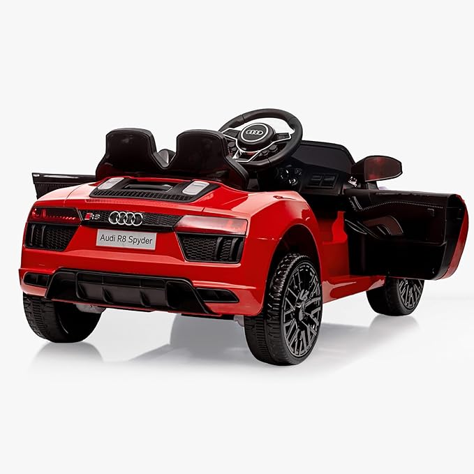 Licensed Audi 12V Kids Ride-On Car | Electric Car with Remote Control for Boys and Girls | 4-Wheel Design, LED Headlights, Music, and Horns