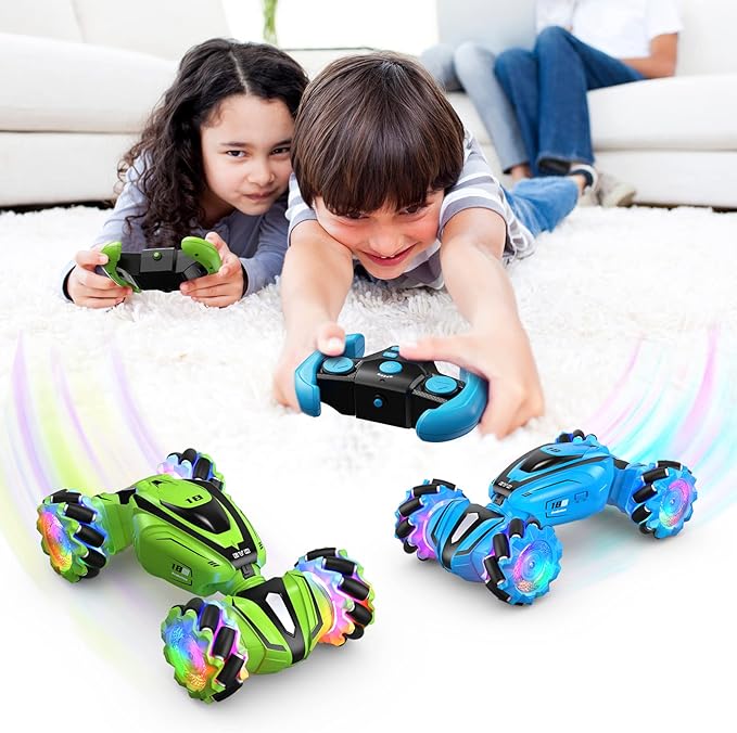 RC Stunt Cars Remote Control Car Double-Sided Driving 360° Flips Rotating Car Toy All Terrain Off-Road car,4WD Gesture Sensing Rc Cars for Teen Boys for Kids for Boys Girls Age 6-12