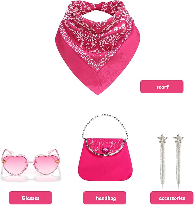 Cowgirl Costume for Girls Dress up from Doll Movie outfit with Accessories