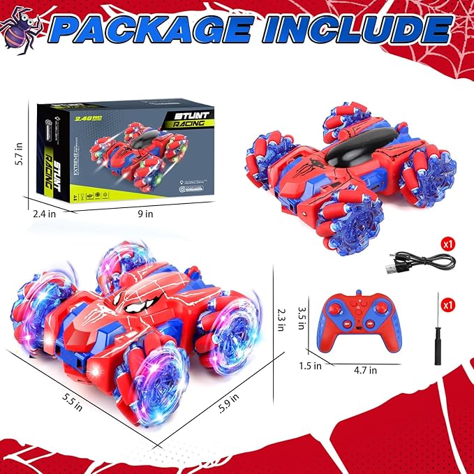 Dolanus Spider Remote Control Car, RC Cars Kids Toys Boys 3-5, Toys for Ages 8-13, Gifts for 3 4 5 6 7 8 10 12 Year Old Boys Kids Toddlers Birthday