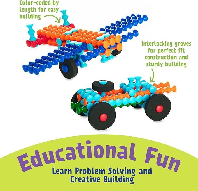 Playstix Construction Toy Building Blocks Set 211 Piece STEM Kit