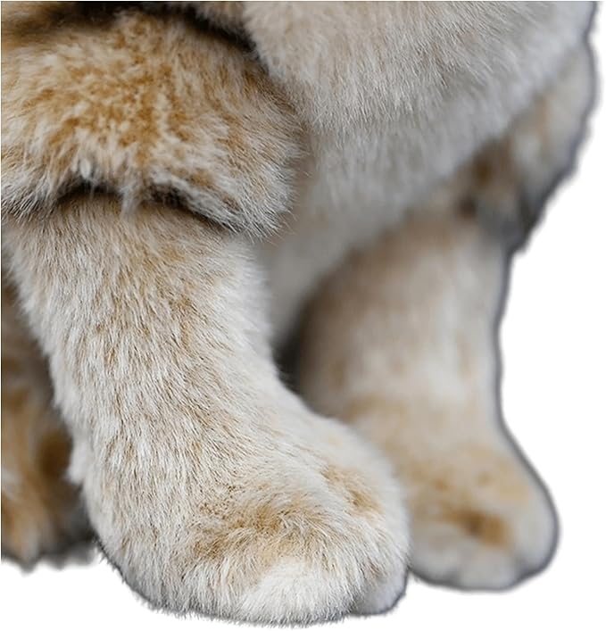 FRANKIEZHOU Realistic Sand Cat Plush-10,Cat Stuffed Animal for Girls, Soft Dune Cat Stuffed Animal Doll,Girl Toys,Model Gifts for Kids, Baby Gift,Home Decor,Hugging Toy