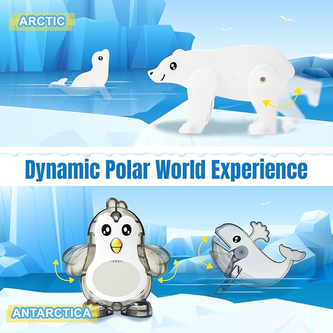 Magnetic Tiles Frozen Toys Magnetic Building Blocks for Toddlers, Arctic Animals Magnet Tiles Set for Age 3 4 5 6 Kids, 30PCS Stem Educational Toys for Girls Boys, Gift for Birthday Christmas Party