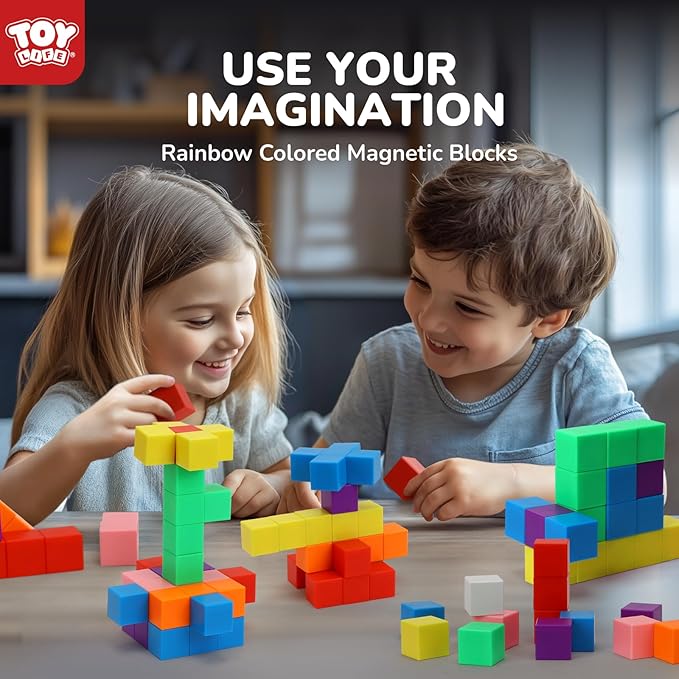 TOY Life Magnetic Building Blocks for Toddlers Ages 3-5 and Kids 4-8 - STEM Learning Preschool Building Toys