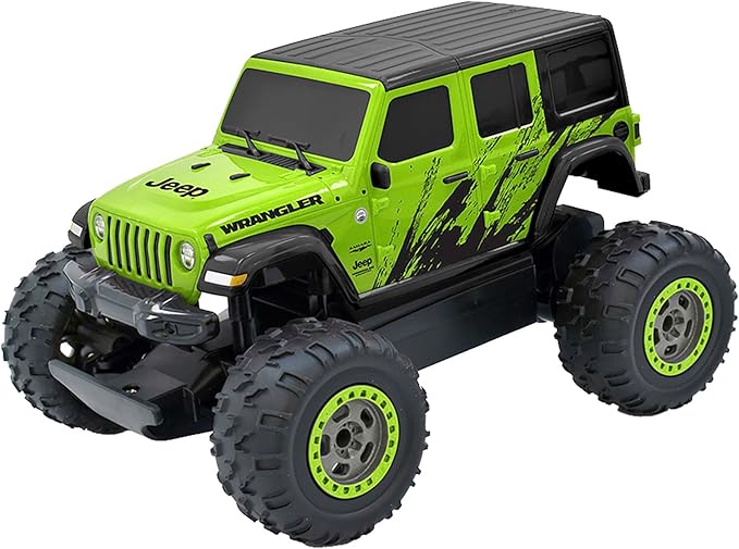 Jeep Wrangler Sahara Unlimited 1:22 Scale R/C - Green - Taiyo, 2.4GHz, Remote Control Vehicle, Authentic Design, Controller, Battery Powered Hobby Car