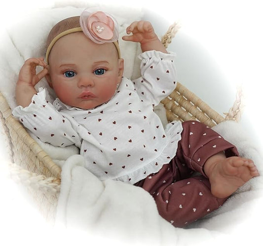 Lifelike Reborn Baby Dolls,17" Realistic and Cute Reborn Baby Boy Jack,Newborn Baby Dolls Full Body Vinyl with Toy Accessories for Kids Age 3 +