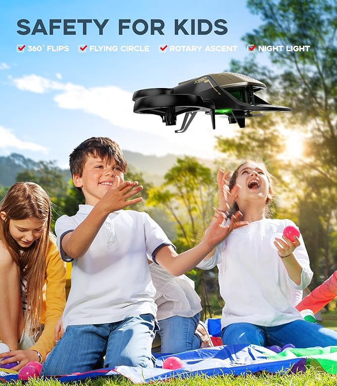 SYMA X990 Remote Control Helicopter, Aerobatic Airplane Toy for Kids, RC Drone with Altitude Hold and Safety Propeller Protection Cover,9 in Length