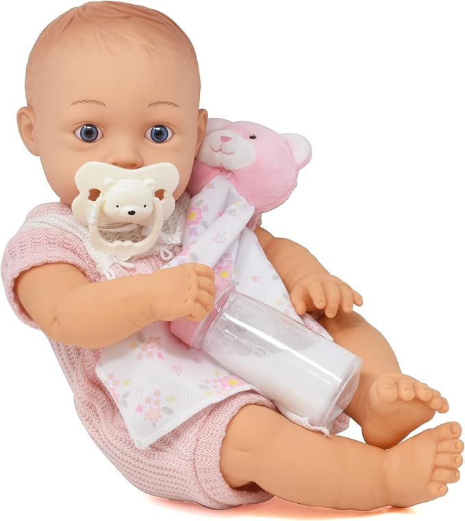 Gift Boutique Realistic 16" Baby Girl Doll with Accessories Pacifier Magic Bottle Bib Blanket Removable Clothes Lifelike Newborn Baby Doll Deluxe Gift Set for Girls Toddlers