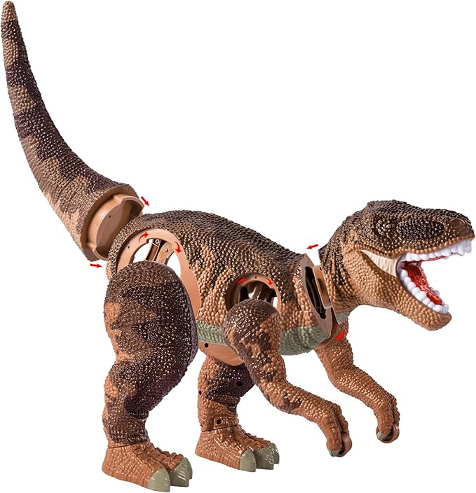 TEMI Large Dinosaur Toys for Kids 3-5, Tyrannosaurus with Mist Spray, Big Hollow Stored with 10 Small Dinosaur Figures, Light and Sound, Toddler Boy Toys 3-4, Birthday Gifts for Boys and Girls