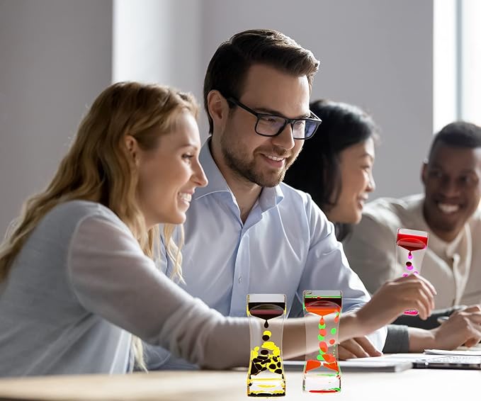 Liquid Motion Bubbler,9 Pack Floating Sensory Play Water Timer Fidget Toys for Adults and Kids,Calm Relaxing Autism ADHD Children Activity, Colorful Hourglass for Sensory Play