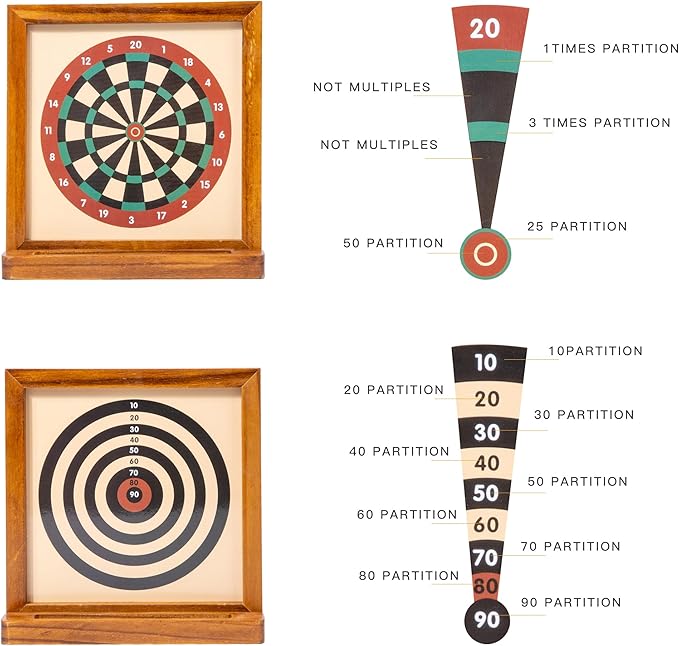 Mini Dart Board for Kids, Including 6 Darts and Double-Sided Magnetic Darts, Suitable for Interior Games and Party Games, Safety Magnetic Darts Board is The Best Gift for Boys and Girls