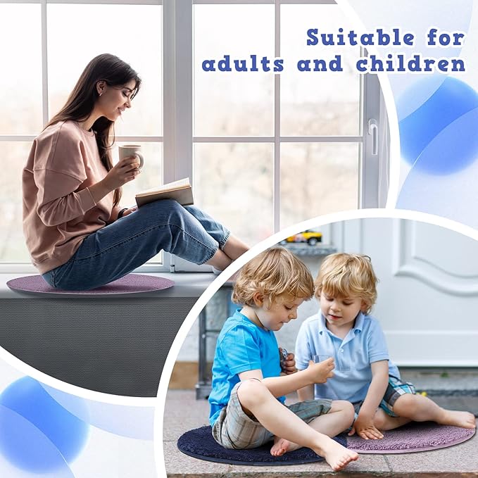 Funtery 6 Pieces Colorful Carpet Circle Seats 18 Inches Round Kids Classroom Floor Mat Soft Classroom Rugs Educational Cushions for Kids School Learning Area, Home Bedroom Play Areas Rugs