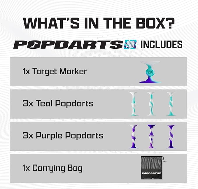 Popdarts PRO Pack Game Set (Retro) - Indoor, Outdoor Suction Cup Throwing Game - Competition with a POP