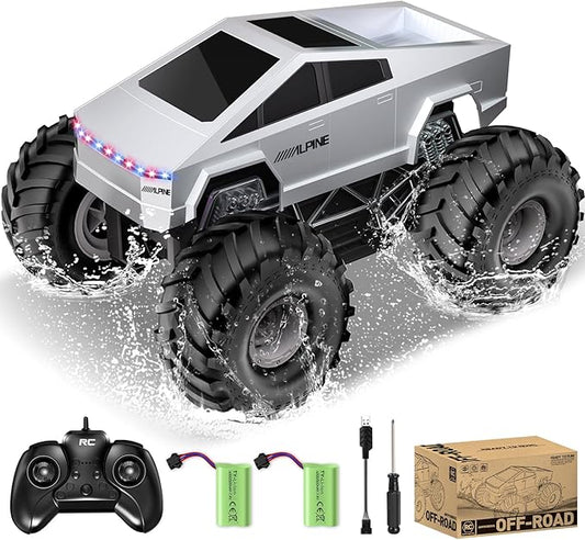 Remote Control Car, 1:16 RC Cars Scale All Terrain Electric Vehicle, LED Lights Car Toys Monster Trucks, Brithday Gift for Boys Girls & Adults