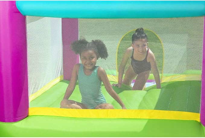 Bestway H2OGO! Bouncin' Bay Kids Inflatable Mega Water Park Outdoor Splash Pool Built-In Bouncer and Shower Sprayer Play Center with Air Blower