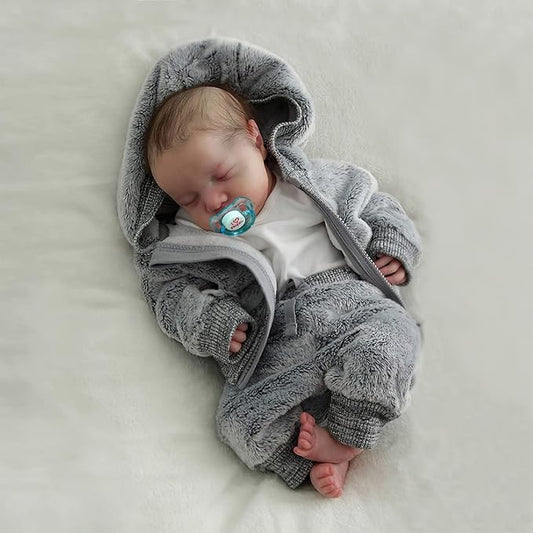 BABESIDE Lifelike Reborn Baby Dolls Boys - 17-Inch Real Baby Feeling Realistic-Newborn Baby Doll Full Body Vinyl Real Life Baby Dolls with Toy & Gift Box for Kids