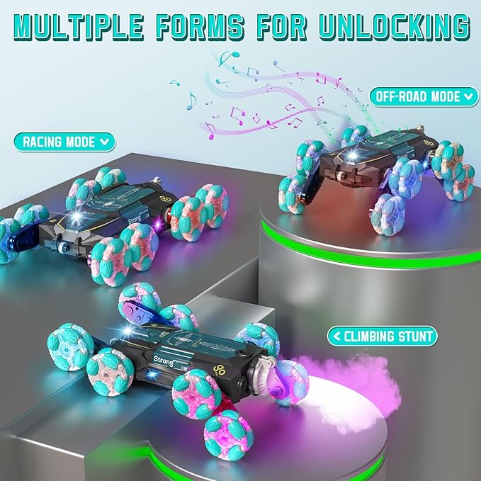 8WD Gesture Sensing Stunt Rc Cars Toys for Boys Age 6-13, Hand Remote Control Climbing Car, Toy for Kids 6 7 8 9 10 11 12+ Years Old Christmas Birthday Coolest Best Gift Ideas for Boy (Black)