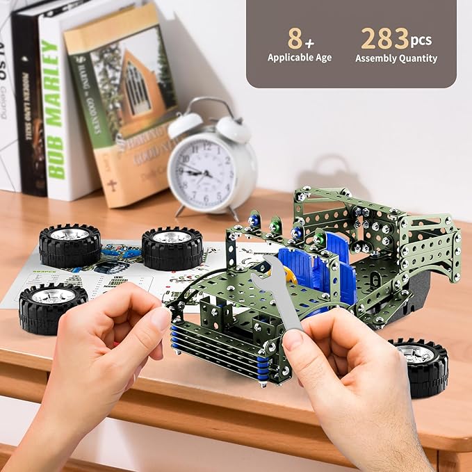 Building Toys Model Truck Set - STEM Building Projects Model Car Kit Toys for Kids Boys Ages 8-12 12-16, Assembly Science Model Car Kits Toys Gifts for Kids Girls Boys 8 9 10 11 12 Years Old and adult