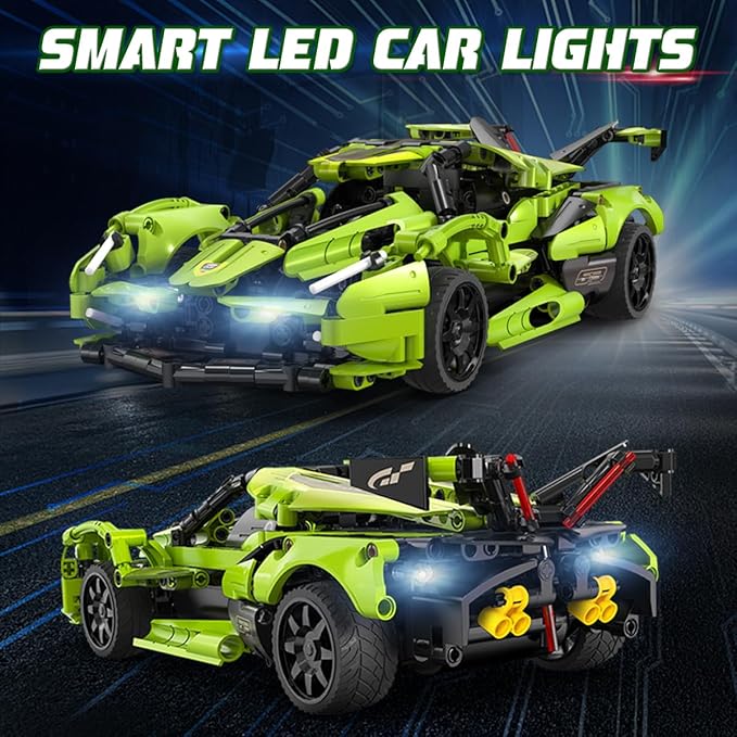 WISEPLAY Model Cars to Build for Adults and Kids 9-12 Year - STEM Kits for Kids Age 8-10 - Build Your Own Remote Control Car - STEM Toys for 10+ Year Old Boys - Gifts for Boys & Girls 10-14 Years Old