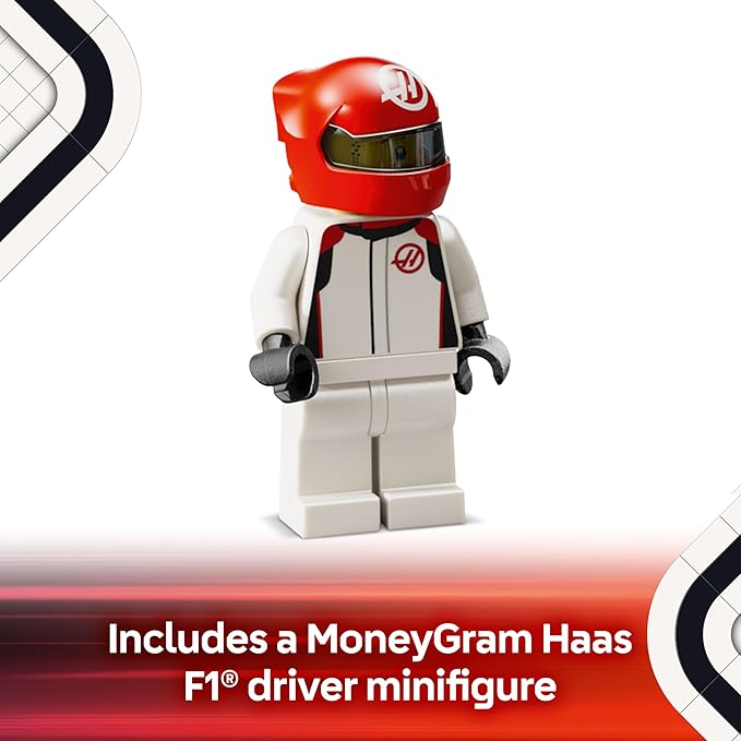 LEGO Speed Champions MoneyGram Haas F1 Team VF-24 Race Car Toy - Building Set for Kids, Boys & Girls, Ages 10+ - Toy Car for F1 Fans - Gift Idea for Birthday - 77250