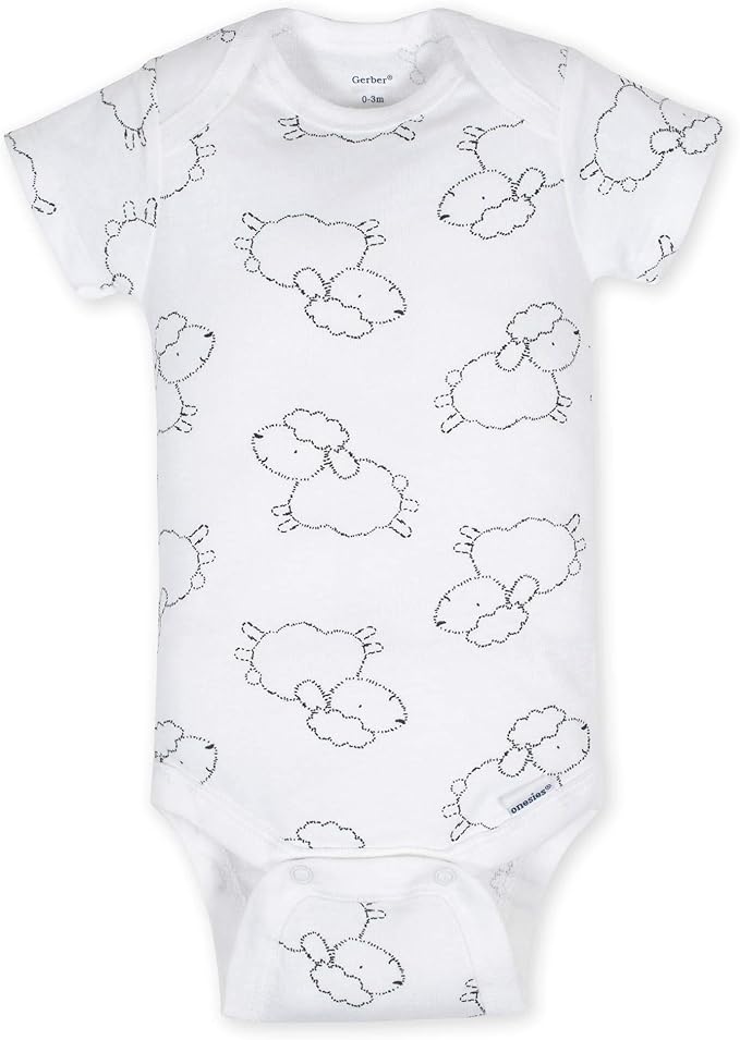 Gerber Baby Girls' 5-Pack Short Sleeve Variety Onesies Bodysuits