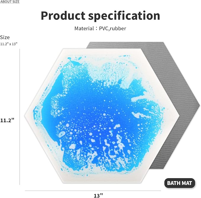 Art3d 6-Tile Hexagon Sensory Floor Tiles for Kids, Toddlers and Children, Colorful Liquid Sensory Activity Mat for Active Play and Decorative