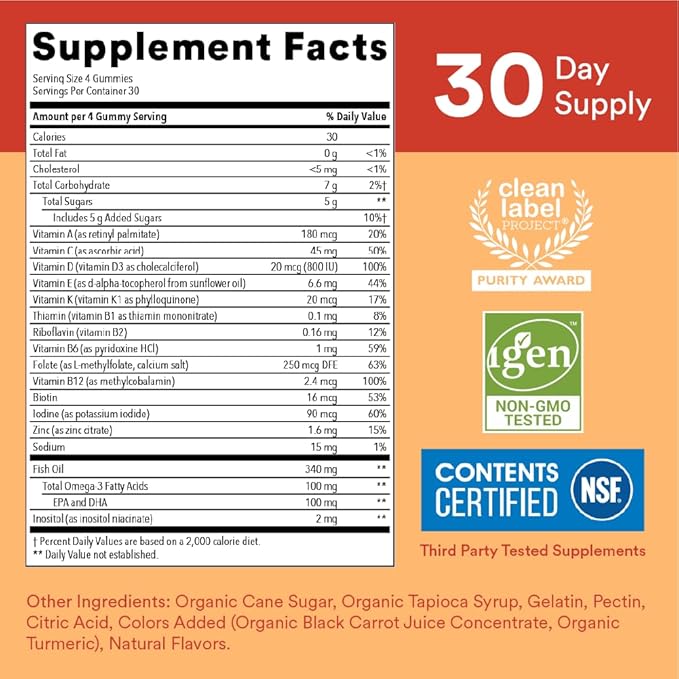 SmartyPants Kids Multivitamin Gummies & Kids Mineral Chews: Multivitamin with Omega 3 Fish Oil (EPA/DHA) and Multimineral with Magnesium Citrate & Calcium, 30 Day Supply Each