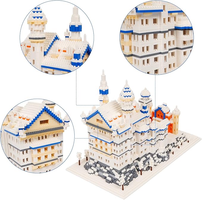 Building Block Set, Famous World Architecture Model Micro Building Blocks Neuschwanstein Castle Creative Building Blocks 4200 PCS