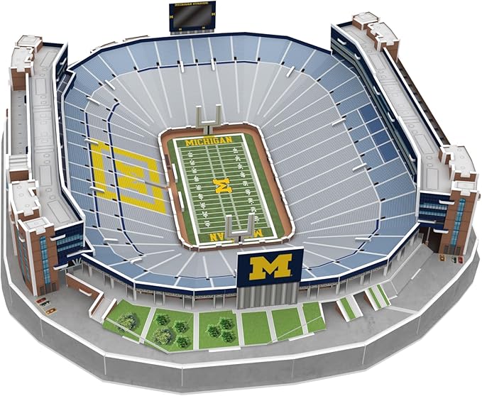 Pro-Lion 3D Jigsaw Puzzle of Michigan Wolverines Stadium -106 Pieces | Home of Michigan Wolverines | NCAA Football Gifts for Age 7+