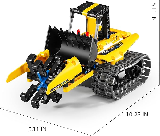 STEM Car Toy Building, APP Programming Remote Control 3in1 Excavator&Robot Building Block Take Apart Toy, 430 Pcs DIY Building Kit, Learning Engineering Construction R/C Toys