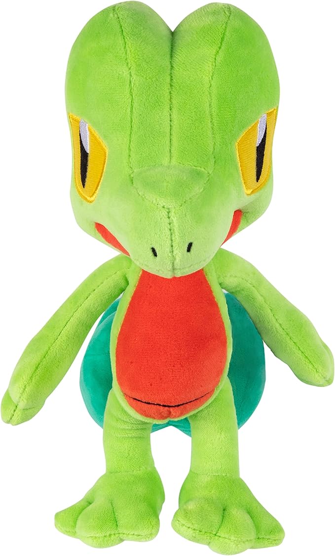 Pokemon 8" Treecko Plush - Officially Licensed - Ruby and Sapphire Starter Figure - Authentic Soft Stuffed Animal Toy - Gift for Kids, Boys, Girls - 2+