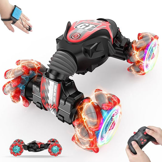 RC Stunt Car for Kids With Remote Control and Music - Double Sided 360 Degree Spins and Flips, Gesture Sensing - for 8-15 Years Boys and Girls, Birthday Gift