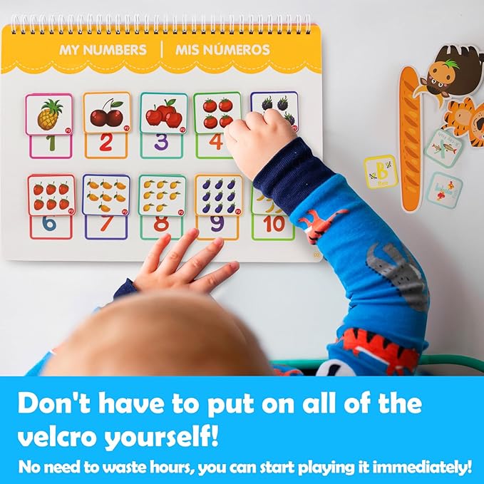 Foayex Preschool Learning Activities Spanish English Books - Bilingual Montessori Educational Toys for 3 4 5 Year Old Girls, Speech Therapy Toys Español para Niños, Juguetes para Niñas Gifts for Kids