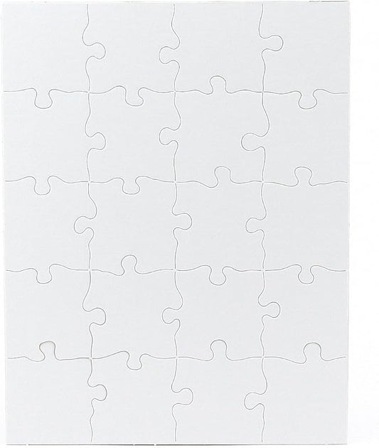 4 Blank Jigsaw Puzzles with Envelopes – 10.25 x 13.25 Inch, 20 Pieces Each – Hygloss DYI Party invites, Perfect for Decorating, Kids' Activities, Arts & Crafts or Party Favors