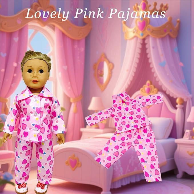 10 Sets 18 Inch Doll Clothes,Handmade Fashion Doll Girl Dress Clothes and Accessories Fits 18 Inch Doll Girl for Kids. (18 Inch-10set)