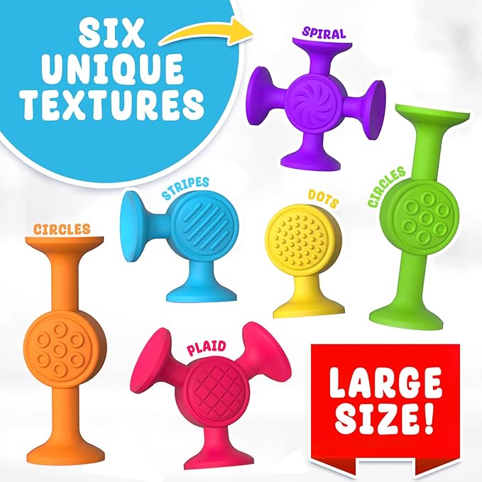 Textured Suction Bath Toys for Toddlers: 30 Pcs Silicone Baby and Toddler Sensory Fine Motor Toys - Great for Autism/ADD/ADHD - Christmas Stocking Stuffers Indoor Outdoor Travel