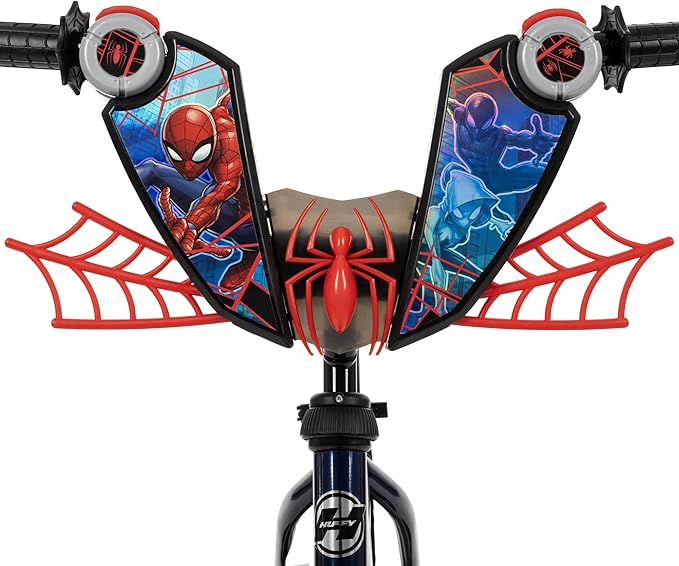 Huffy Disney and Marvel 12/16 Inch Boy's Bike for Kids, Multiple Color Options and Designs Available, Ideal for Ages 3+ Years Old, Removable Training Wheels, Adjustable Seat, Simple Coaster Brake