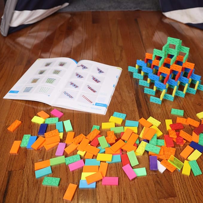 Bulk Dominoes Kinetic Domino Kit | Dominoes Set, STEM STEAM Small Toys, Family Games for Kids, Kids Toys and Games, Building, Toppling, Chain Reaction Sets (Jumpstarter)