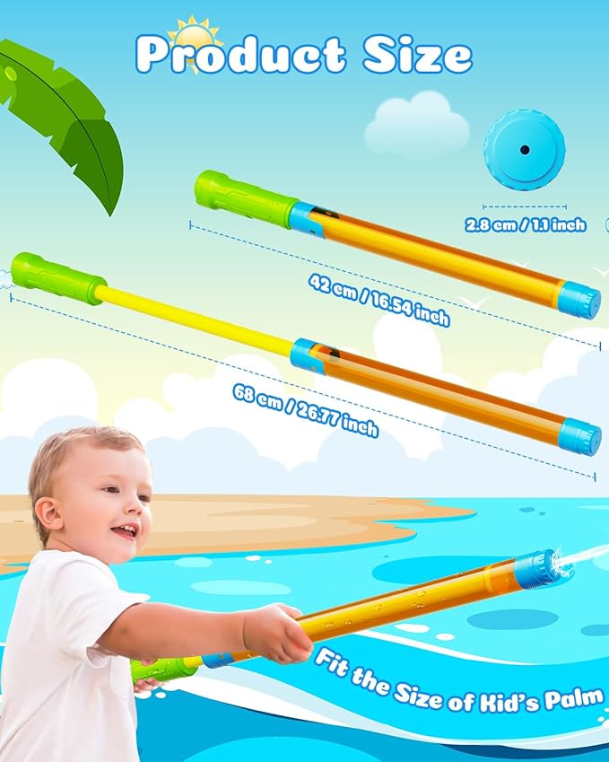 Water Gun Squirt Toys for Kids Adults: Outdoor Super Blaster Water Guns for Kids Age 3-4-5-8-12 Bulk - Fun Water Squirter Toy for Swimming Pool Beach Summer Outside Party Games（6 Pack）
