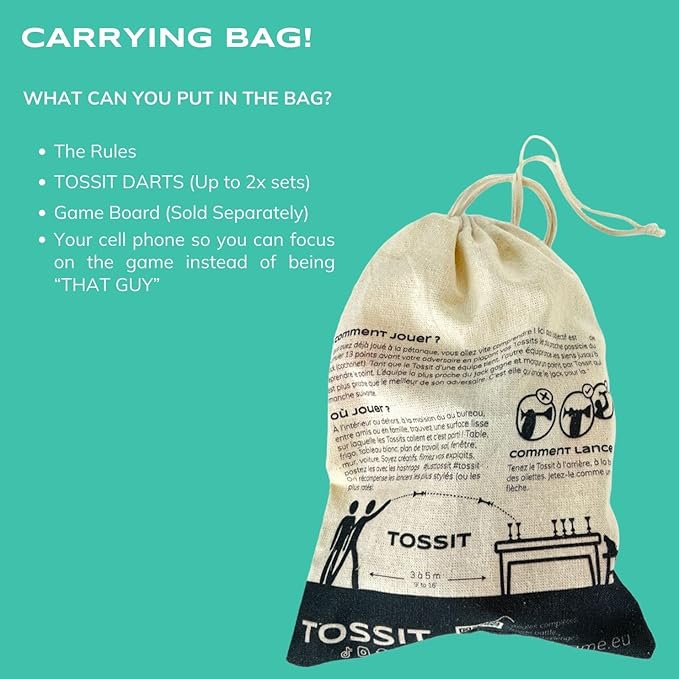 TOSSIT Game Suction Cup Darts, Toss Game Perfect Family and Party, Silicone Throwing Game for Backyard, Indoor and Outdoor Fun