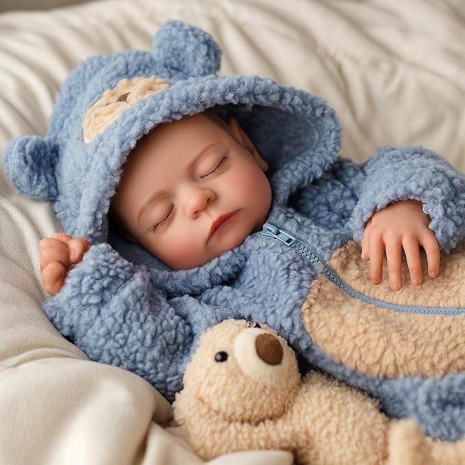 BABESIDE Lifelike Reborn Baby Dolls Boy - 18-Inch Soft Weighted Body Realistic-Newborn Baby Doll Soft Body Real Life Baby Dolls with Toy Accessories